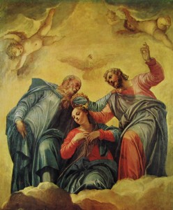 Dipinti per la sagrestia di San Sebastiano – l’incoronazione della Madonna – cm. 170, Chiesa di San Sebastiano, Venezia